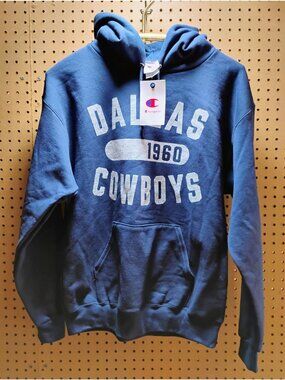 Champion Dallas Cowboys Hoodie NFL Team Blue Size M 1960 Logo